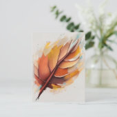 Carte Postale Jeu De Peintures Feuilles Modernes Abstraites, Feu (Debout devant)