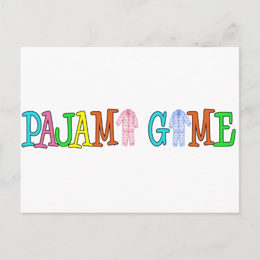 Carte Postale Jeu de pyjama (Devant)