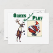 Carte Postale Jeu de renne de jeux (Devant / Derrière)