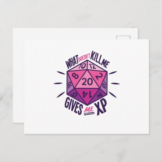 Carte Postale Jeu de rôle dés (Devant / Derrière)