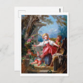 Carte Postale Jeu de Tag, Fragonard (Devant / Derrière)