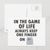 Carte Postale Jeu de vie (Devant / Derrière)