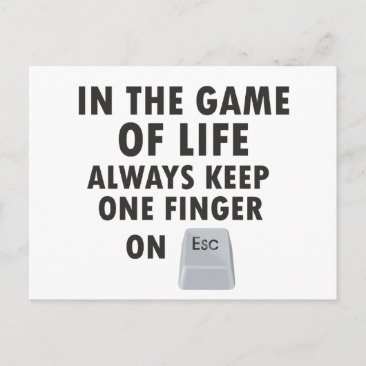 Carte Postale Jeu de vie (Devant)