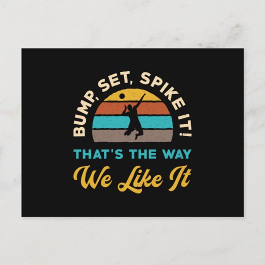 Carte Postale Jeu de volley-ball de volley-ball Spike It Volleyb (Devant)