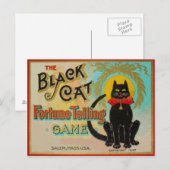 Carte Postale Jeu de voyance Chat Noir (Devant / Derrière)