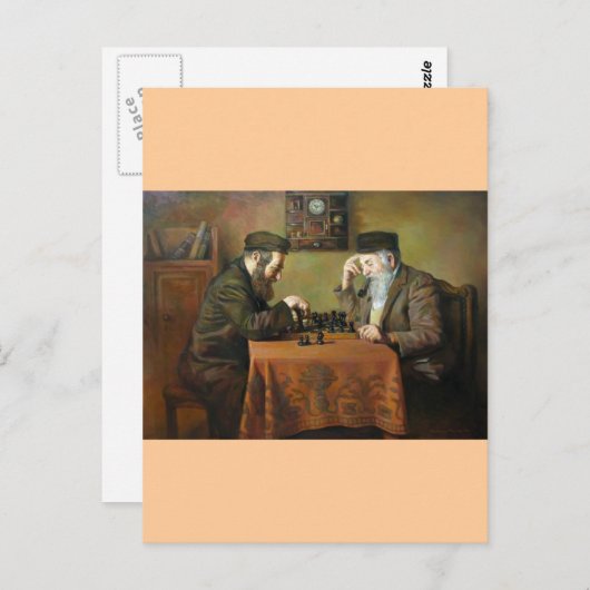 Carte Postale Jeu d'échecs (Devant / Derrière)