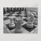 Carte Postale Jeu d'échecs B&W (Devant)