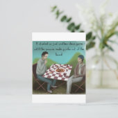 Carte Postale Jeu d'échecs cajun drôle de dessin animé (Debout devant)