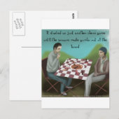 Carte Postale Jeu d'échecs cajun drôle de dessin animé (Devant / Derrière)