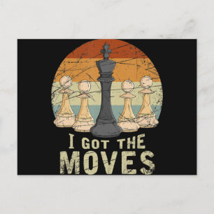 Carte Postale Jeu d'échecs du roi de pion Figure Échecs cadeaux