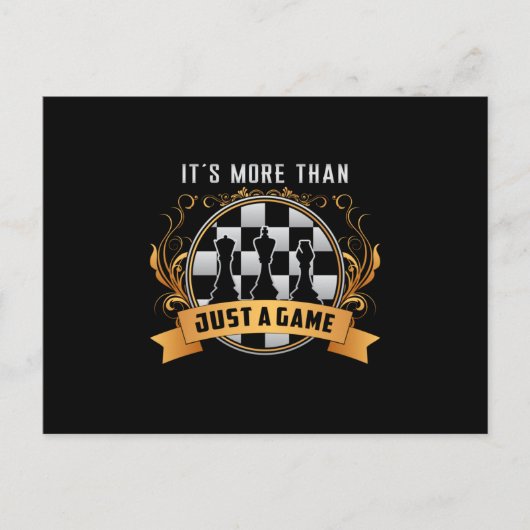 Carte Postale Jeu d'échecs Jeu de Checkmate Board Queen Cadeau (Devant)