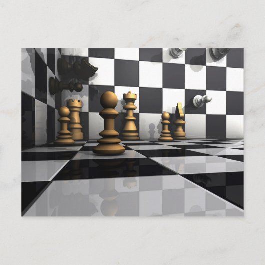 Carte Postale Jeu d'échecs King (Devant)