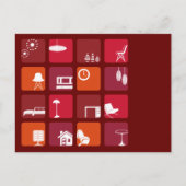 Carte Postale Jeu d'icônes intérieures (Devant)