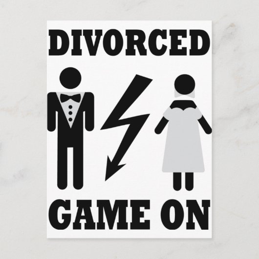 Carte Postale jeu divorcé sur icône (Devant)