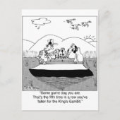 Carte Postale Jeu Dog Joue aux échecs (Devant)
