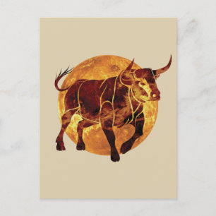 Carte Postale Jeu du signe zodiaque Taurus