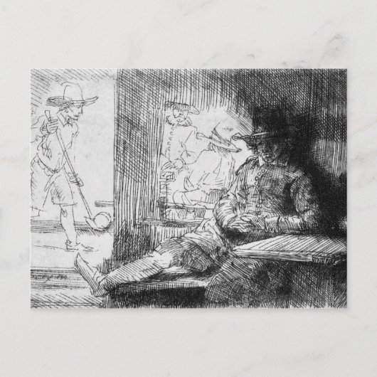 Carte Postale Jeu Kolf, 1654 (Devant)