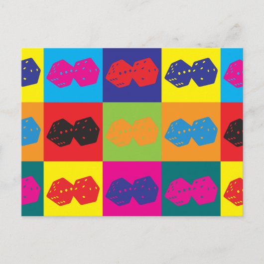 Carte Postale Jeu Pop Art (Devant)