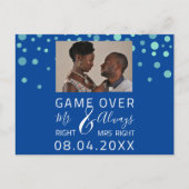 Carte Postale Jeu Sur Funny Enregistrer La Date Mariage Confet P (Devant)