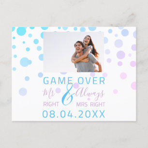 Carte Postale Jeu Sur Funny Enregistrer La Date Mariage Photo Bl