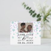 Carte Postale Jeu Sur Funny Enregistrer La Date Mariage Points P (Debout devant)