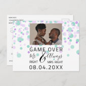 Carte Postale Jeu Sur Funny Enregistrer La Date Mariage Points P (Devant / Derrière)