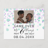 Carte Postale Jeu Sur Funny Enregistrer La Date Mariage Points P (Devant)