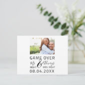 Carte Postale Jeu Sur Funny Enregistrer La Date Photo Mariage (Debout devant)