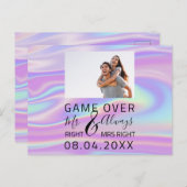 Carte Postale Jeu Sur Holographic Funny Enregistrer Le Mariage D (Devant / Derrière)