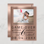 Carte Postale Jeu Sur Skinny Funny Enregistrer La Date Couple Ph (Devant / Derrière)