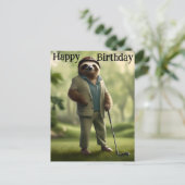 Carte Postale Jeu Sur : Sloth Golf Player, (Debout devant)