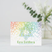 Carte Postale Jeu vidéo arc-en-ciel Bar Mitzvah Merci (Debout devant)