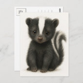Carte postale Jeune Bébé Skunk Wild Animaux (Devant / Derrière)
