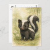 Carte postale Jeune Bébé Skunk Wild Animaux (Devant / Derrière)