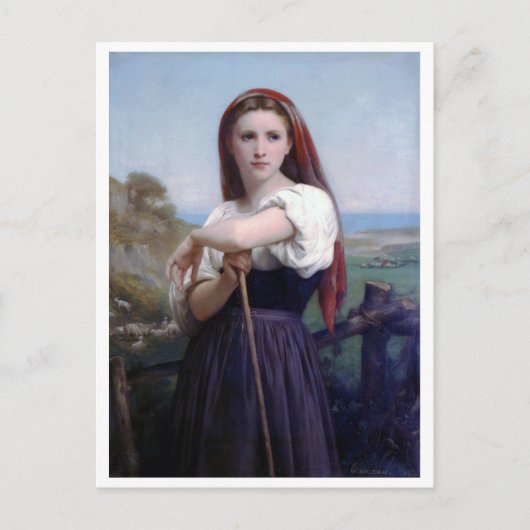 Carte Postale Jeune Bergère, Bouguereau (Devant)