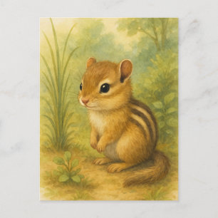 Carte postale Jeune Chipmunk Baby Wild Animaux