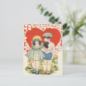 Carte Postale Jeune Coeur de couple Daisy (Debout devant)