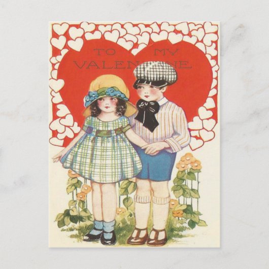 Carte Postale Jeune Coeur de couple Daisy (Devant)