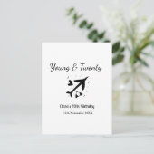 Carte Postale Jeune et vingt aventure joyeux anniversaire nom (Debout devant)