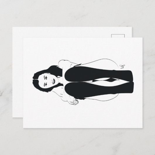 Carte Postale Jeune femme (Devant / Derrière)