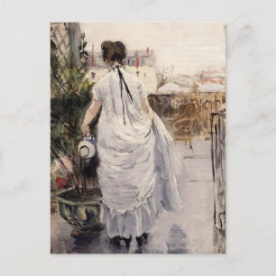 Carte Postale Jeune femme arrosant un arbuste par Berthe Morisot