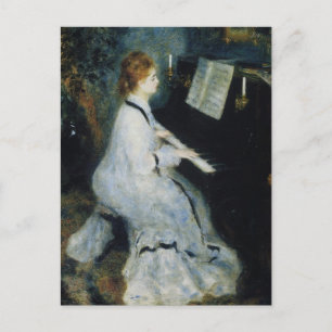 Carte Postale Jeune femme au piano de Renoir