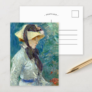 Carte Postale Jeune femme avec un Casquette de paille   Berthe M