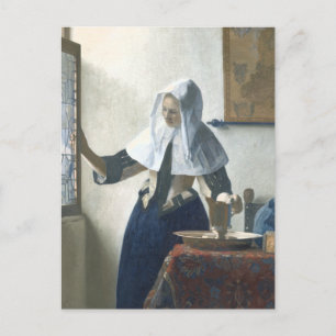 Carte Postale Jeune femme avec un lanceur d'eau