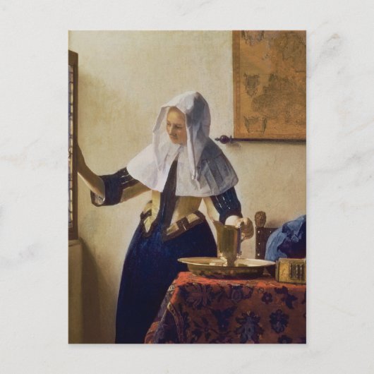Carte Postale Jeune femme avec un pot d'eau, c.1662 (Devant)