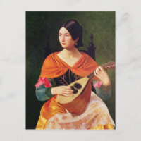 Jeune femme avec une mandoline, 1845-47