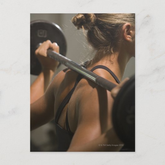 Carte Postale Jeune femme faisant de l'exercice avec cloche, vue (Devant)