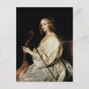Carte Postale Jeune femme jouant une Viola da Gamba