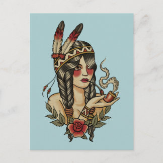 Carte Postale Jeune femme native américaine
