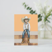 Carte Postale Jeune Femme Sur Le Pays Post Ranch Western Style (Debout devant)